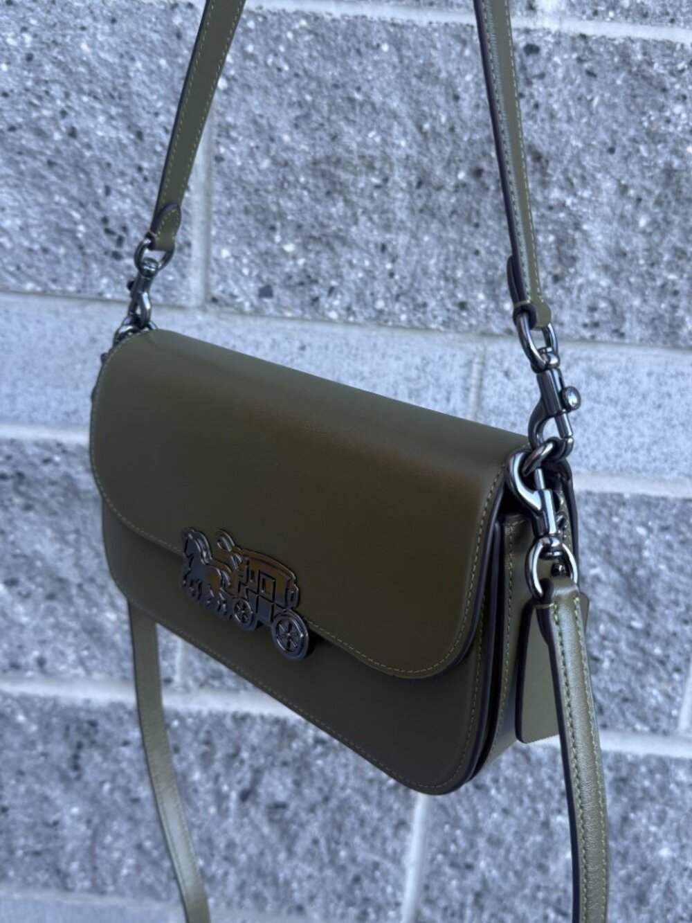 NWT！COACH Harper Shoulder Bag（CCE65）OLIVE - Picture 2 of 11